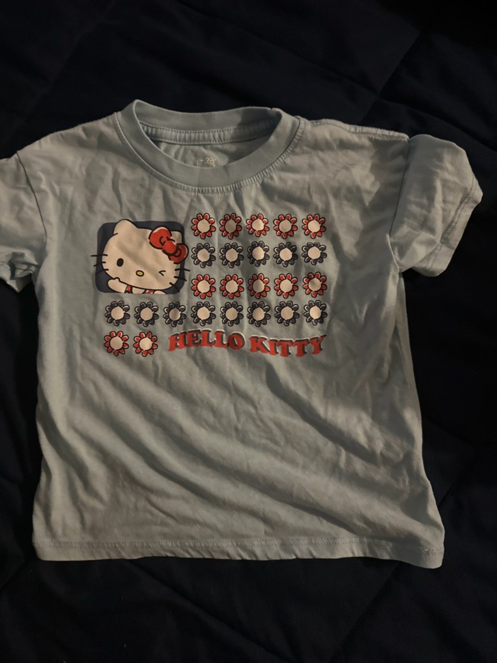 Hello Kitty Light Blue Tee with Red Accents